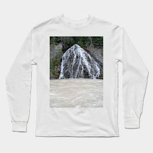 Waterfall Flowing Over Ridges Long Sleeve T-Shirt